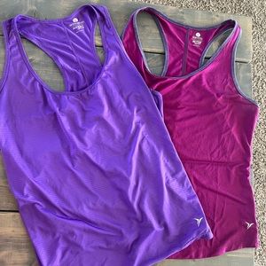 Old Navy Activewear Tanks 2 PACK! Size Large